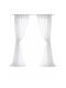 Atmosphera Κουρτίνα με Τρουκς Natural White 140x240εκ.