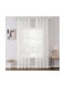 Joydeco Vorhangset mit Ösen Weiß 140x215 cm