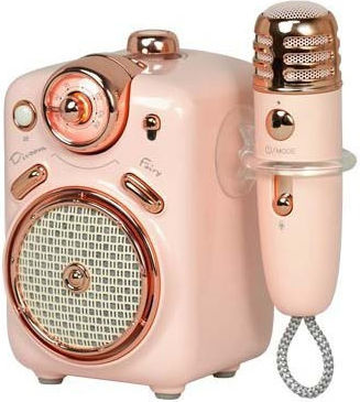 Karaoke-Lautsprecher mit Kabellosem Mikrofon Fairy-2 Vintage Rosa