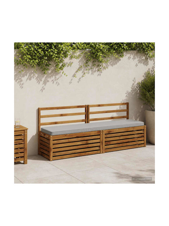 vidaXL Gartenbankkissen Grau 2 Stück 40 x 200 cm