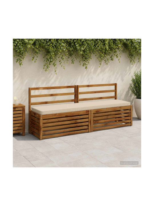 vidaXL Beige Garden Bench Cushion 2 pcs 40x200 cm