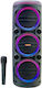 Karaoke-Lautsprecher mit Kabellosem Mikrofon und Lichteffekten QS-8230 814406 Schwarz