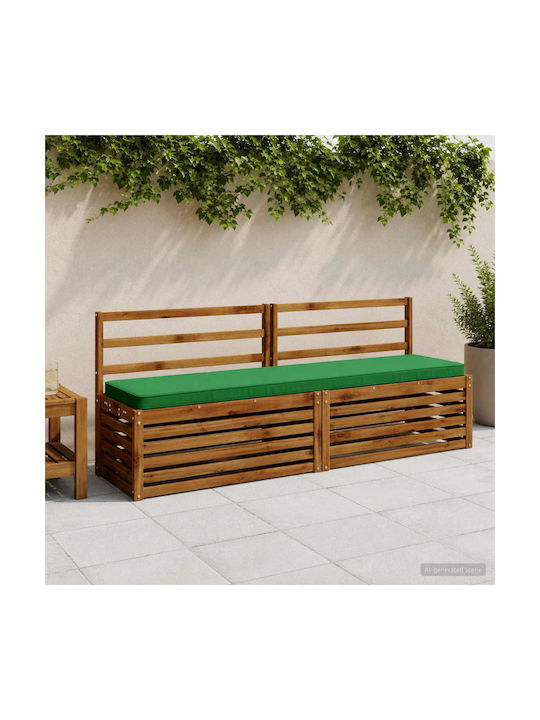 vidaXL Gartenbankkissen Grün 2 Stk. 40 x 200 cm