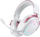 Heroad GT2 Drahtloses Over-Ear-Gaming-Headset mit 3,5-mm-/Bluetooth-/USB-Anschluss in Rosa für PC/PS4/PS5
