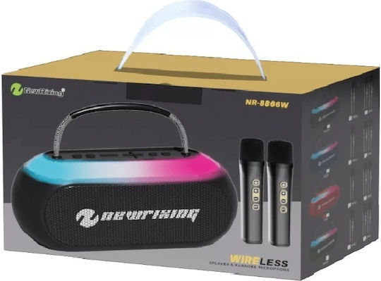 Difuzor Karaoke cu Microfoane Fără Fir și Efecte de Iluminare ZTS9216 Negru