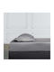 24home.gr Чаршаф King Size С Ластик 180x200+35см Светлосив