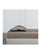 24home.gr Чаршаф King Size с Ластик 180x200+35 см Сив