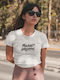 Tricou Magnet Moale Pentru Femei Alb 2 Extra Large din Bumbac