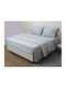 Viopros Single Bed Sheet Set with Fitted Sheet 100x200+25cm Grey (3pcs)
