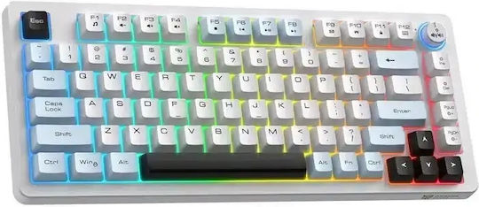 MT501 Wireless 75% Gaming Keyboard with RGB Lighting (International English) White