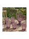 Cryspo Trio Kare Purple Serving Jug with Glasses Glass 1200ml 7pcs