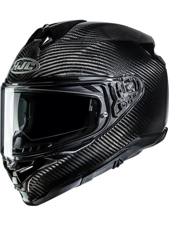 F72 Carbon Solid Black Full Face Motorcycle Helmet ECE 22.06 with Pinlock and Sun Visor