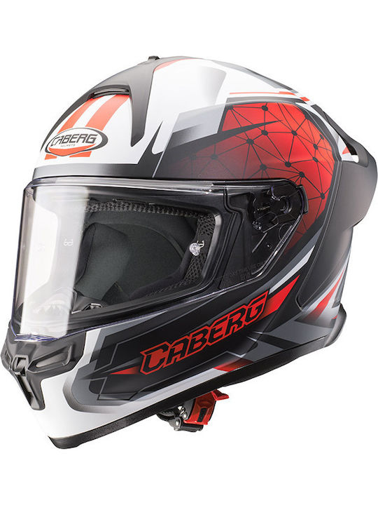 Caberg Roxter Kiso Schwarz Matt/Rot/Weiß Motorradhelm Full Face ECE 22.06 1450 g
