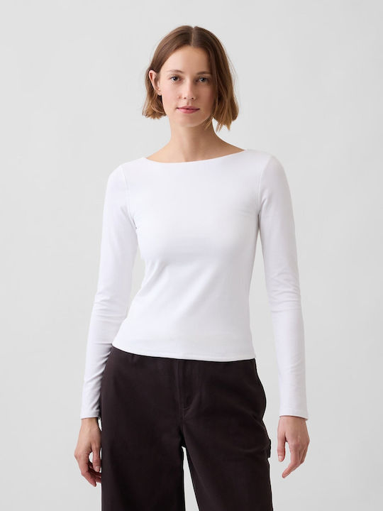 GAP Women's Cotton Crop Top Fresh White