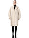Damenmantel in Ecru Oversized
