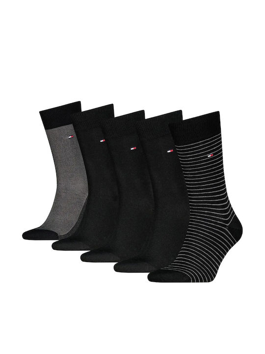 Tommy Hilfiger Ανδρικές Κάλτσες με Σχέδια Black 5Pack