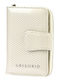 Beige Leather Women's Wallet with RFID
