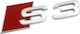 Audi S3 Logo Badge Sticker Chrome 35mm X 80mm 1 Piece Zemb-audi-06