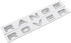 Range Rover Logo Badge Sticker Matte Silver 30mm X 520mm 1 Piece Zemb-land-07