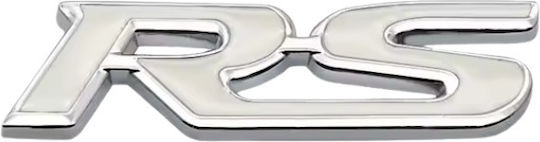 Ford RS Logo Emblem Sticker White 75mm X 32mm 1 Piece Zemb-ford-11