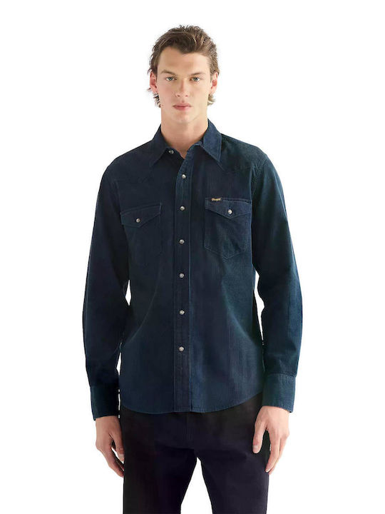 Wrangler Western Long Sleeve Corduroy Shirt Dar...