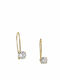 14K Gold Dangle Earrings with Zircon Sk131abj