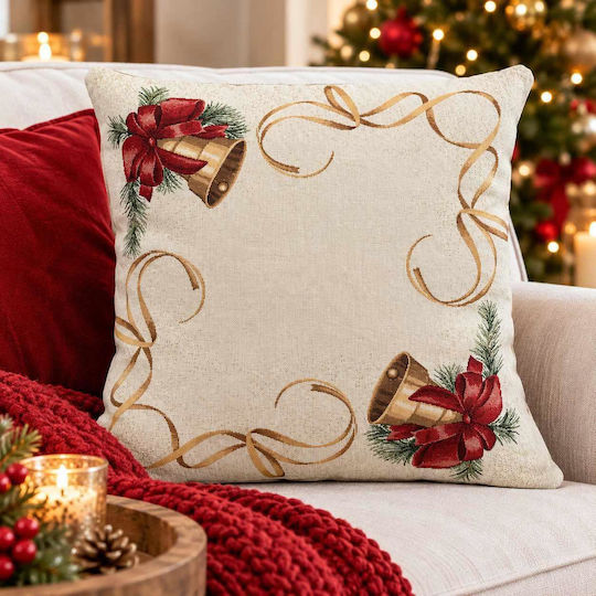 Linea Home Weihnachtlicher Dekorativer Kissenbezug Rot 45x45 cm