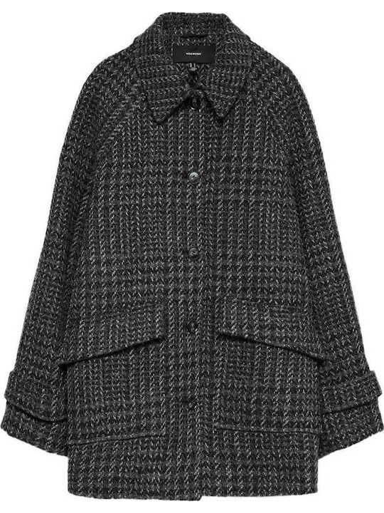 Vero Moda Women's Coat Dark Grey Melange