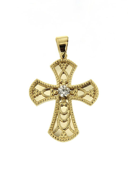 Kontopoulos 14K Gold Cross Without Chain