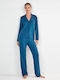 Gisela Winter Women's Petrol Blue Pyjama Set