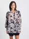 Women's Floral Half Button Shirt