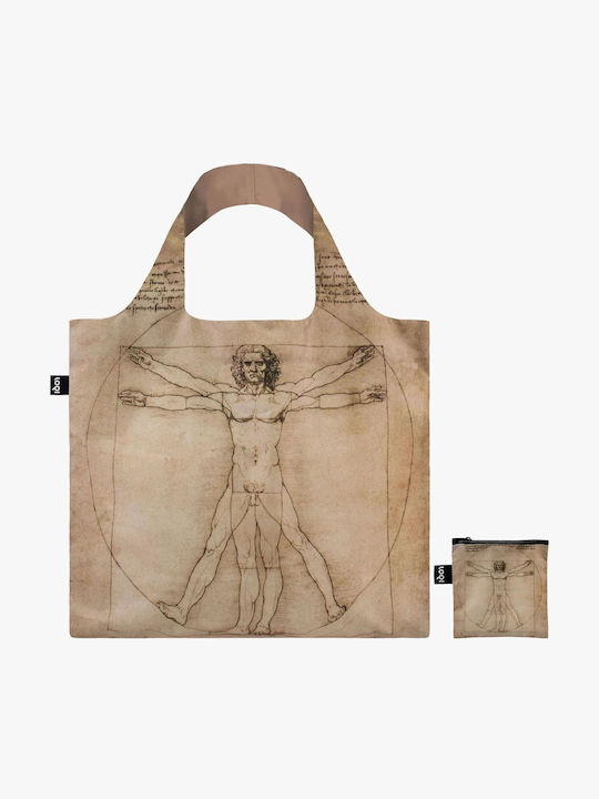 Τσάντα Ψώνια Shopping Bag Υφασμάτινη Loqi Pix & Love Leonardo Da Vinci Vitruvian Man