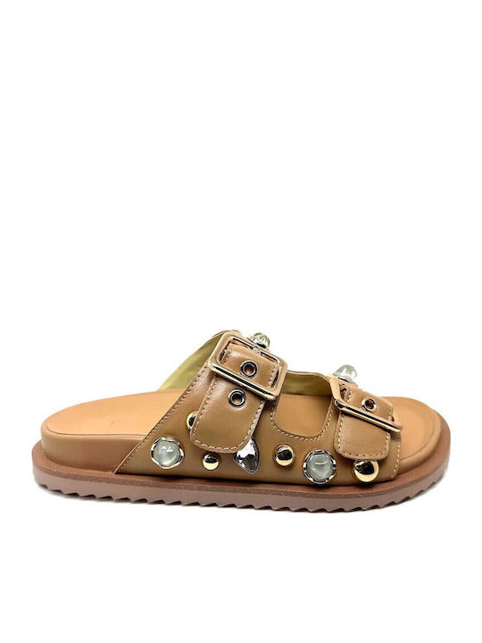 Favela Granite Flache Sandalen für Damen Beige