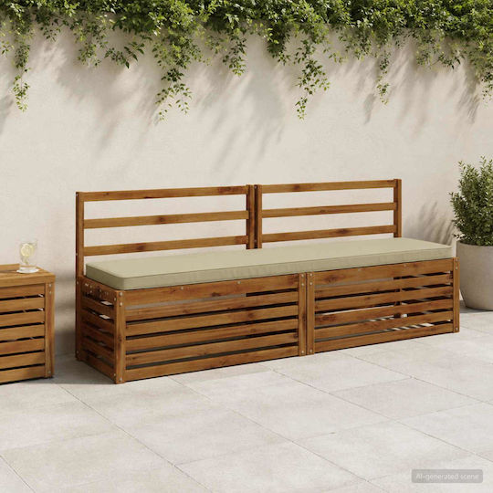 vidaXL Green Garden Bench Cushion 2 pcs 200x40 cm