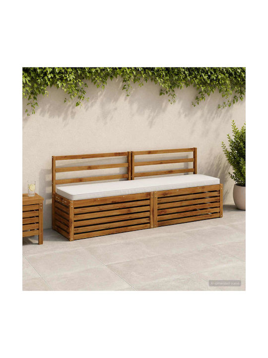 vidaXL Gartenbankkissen Weiß 2 Stk. 200 x 40 cm