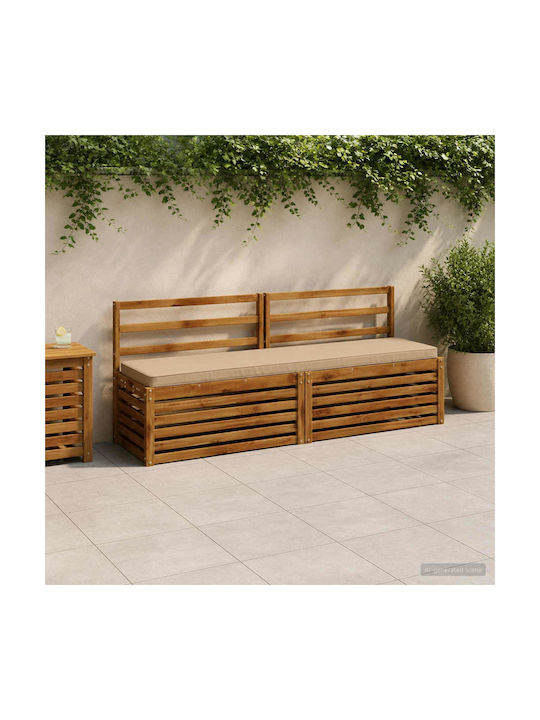 vidaXL Gartenbankkissen Sand 2 Stück 200 x 40 cm