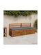 vidaXL Gartenbankkissen Soest Grau 2 Stück 170 x 40 cm