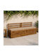 vidaXL Pernă pentru Bancă de Grădină Soest Culoarea Nisipului 2 Buc. 170x40 cm