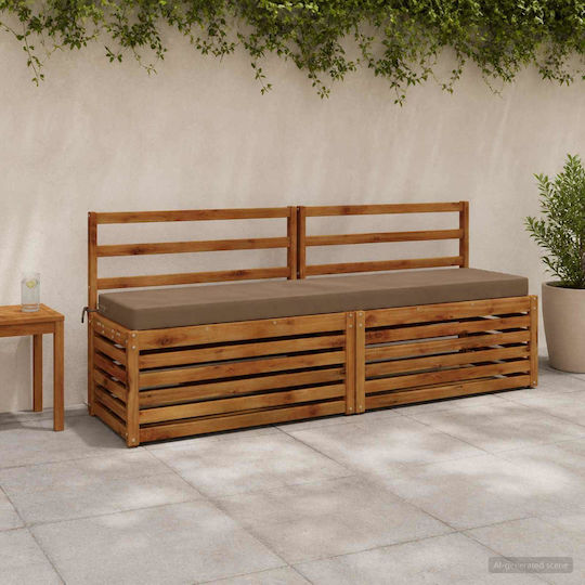 vidaXL Μαξιλάρι για Παγκάκι Κήπου Soest Taupe 2τμχ 170x40εκ.