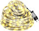 400 Light Bulb Christmas Tube Light Warm White with Programs 20m IP44