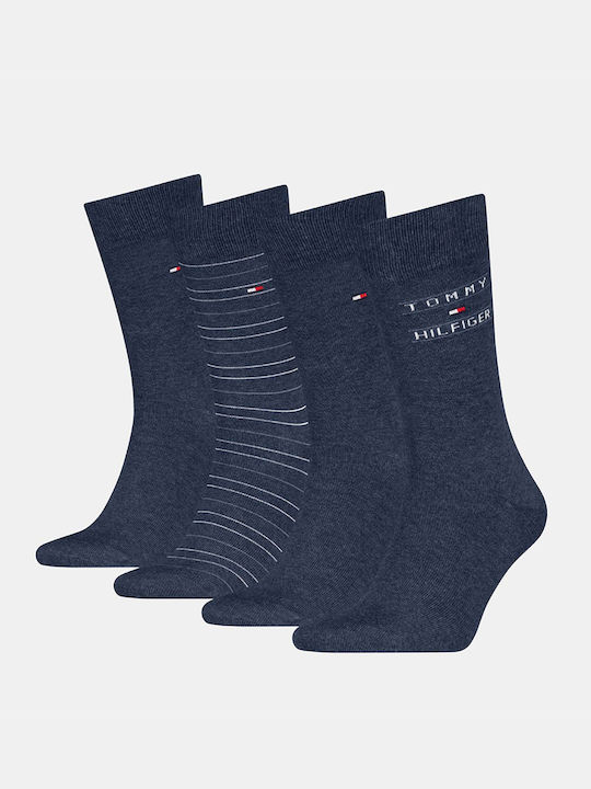 Tommy Hilfiger Ανδρικές Κάλτσες Jeanblue 4Pack