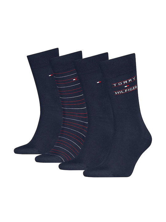 Tommy Hilfiger Ανδρικές Κάλτσες Darkblue 4Pack