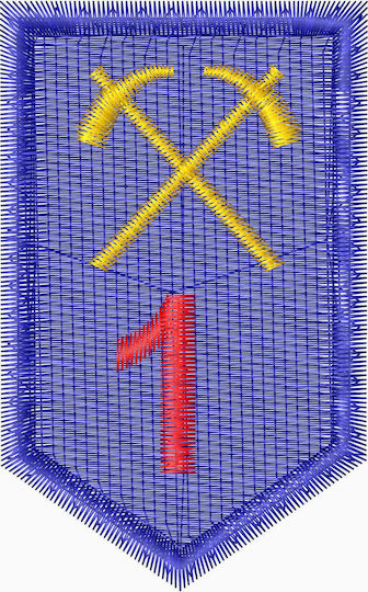 Feuerwehrabzeichen Rangabzeichen Ärmelabzeichen 1. Jahr Velcro