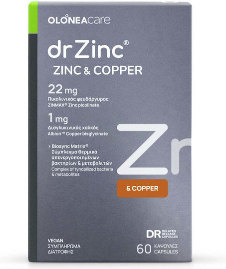 Olonea Dr Zinc Zink & Kupfer 22 mg 60 Kapseln