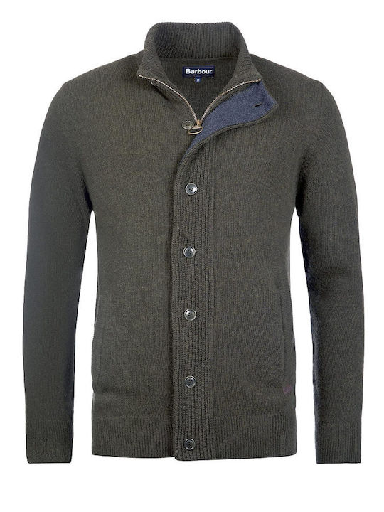 Barbour Knitted Cardigan Dusty Green