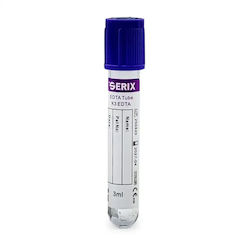 Vacutainer Αιματολογικών – K3 Edta Μωβ Πώμα Pet Serix 100 Τεμ 2ml