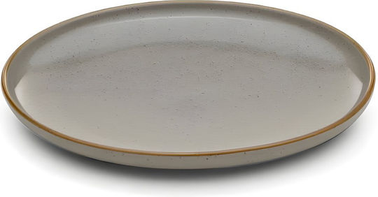 Yuk Flacher Teller Aus Grauem Porzellan 25,5 cm