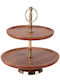 Koopman Holz-Etagere mit Standfuß
