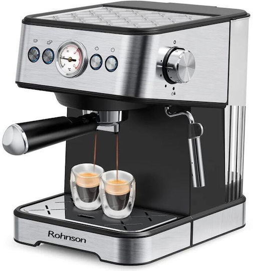 Rohnson Μηχανή Espresso Εντοιχιζόμενη 850W Πίεσης 20bar Ασημί R-98034