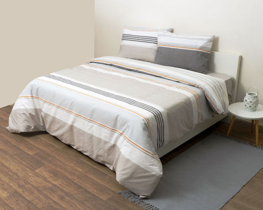 Anna Riska Semi-Double Fitted Bed Sheet Set 120x200+25cm Hunter Beige (3 Pieces)